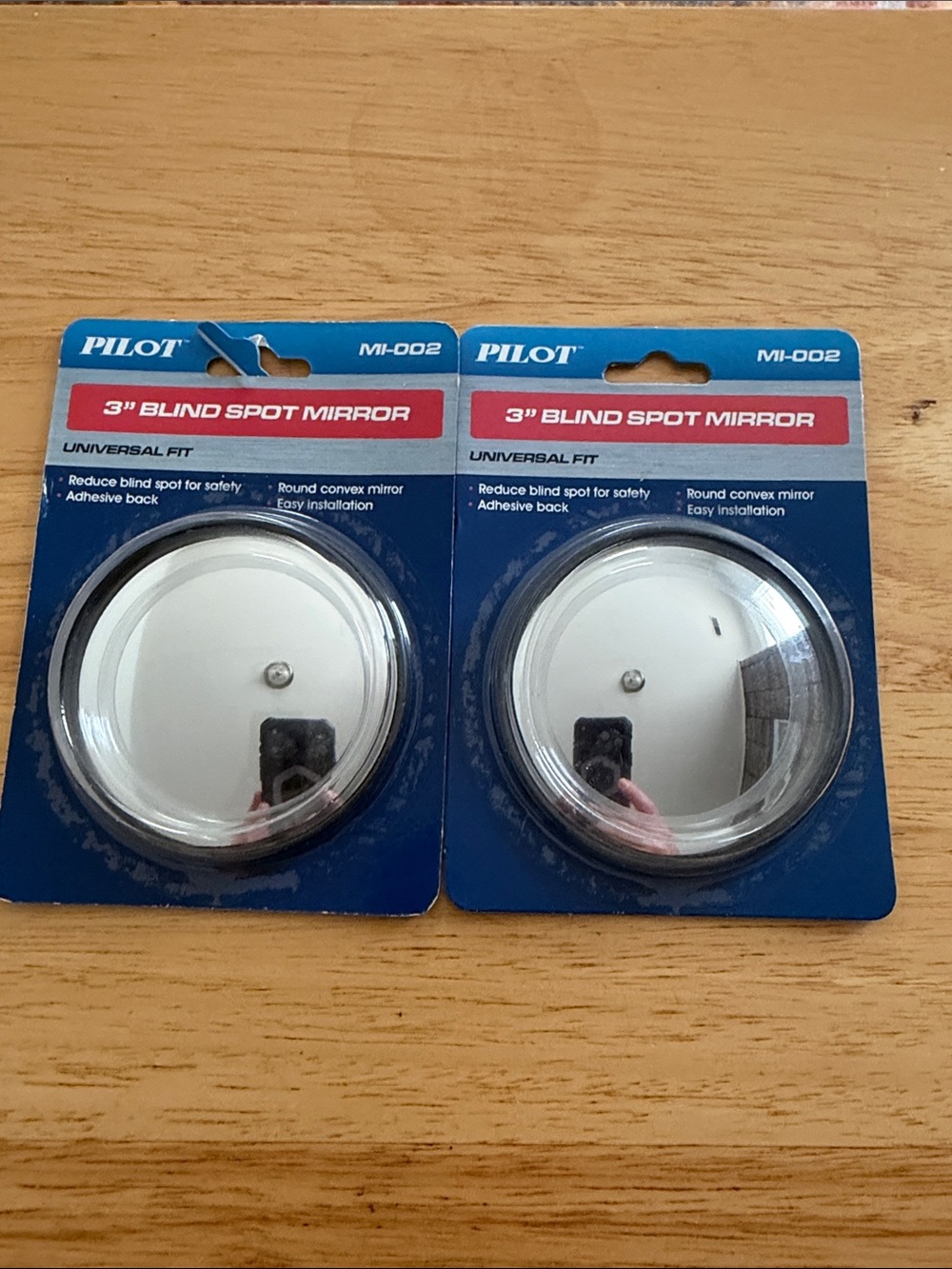 Pilot 3" Blind Spot Convex Mirror - Black Trim (Pack of 2)